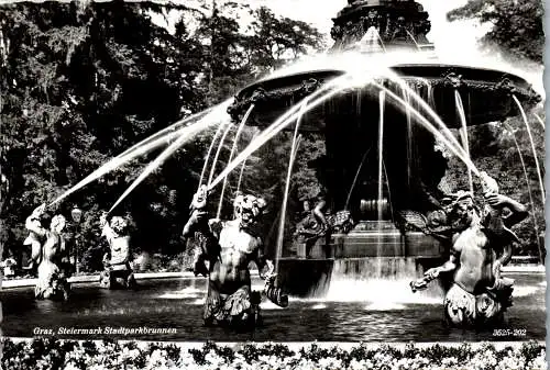 59885 - Steiermark - Graz , Stadtparkbrunnen - gelaufen 1963