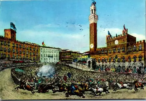 59886 - Italien - Siena , Il Palio , La Corsa - gelaufen 1966