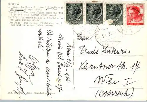 59886 - Italien - Siena , Il Palio , La Corsa - gelaufen 1966