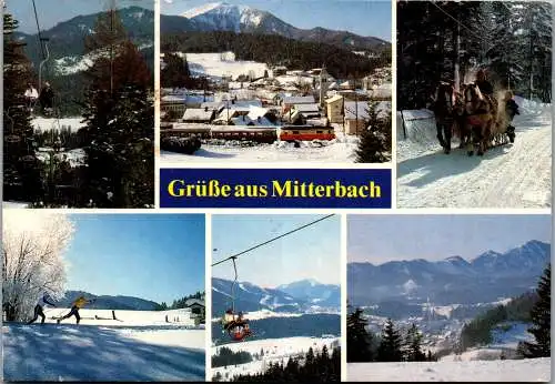 59894 - Niederösterreich - Mitterbach , am Erlaufsee , Winter , Mehrbildkarte - gelaufen 1988