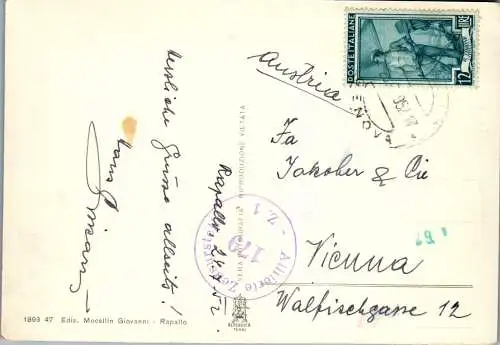 59897 - Italien - Rapallo , Golfo G. Marconi - gelaufen 1952