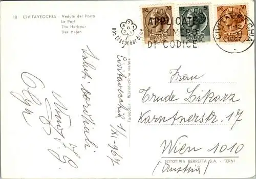 59899 - Italien - Civitavecchia , Veduta del Porto , Hafen - gelaufen 1967