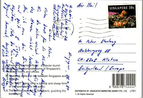 59929 - Singapur - Singapore , Mehrbildkarte - gelaufen 1984