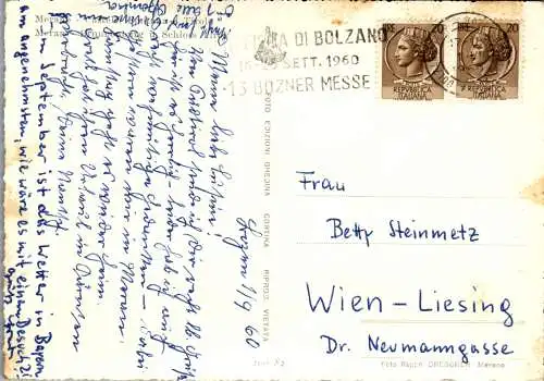 59939 - Italien - Meran , Brunnenburg , Schloss Tirolo - gelaufen 1960