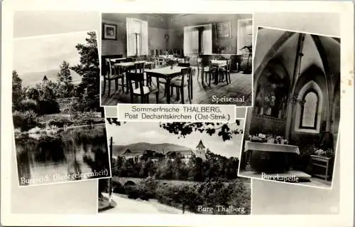 59948 - Steiermark - Thalberg , Post Dechantskirchen , Speisesaal , Burgteich , Burg Thalberg - gelaufen