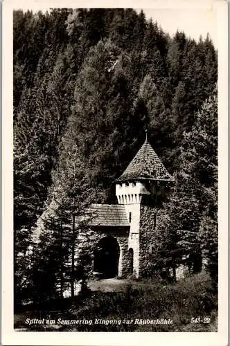 59963 - Steiermark - Spital am Semmering , Eingang zur Räuberhöhle - gelaufen 1953