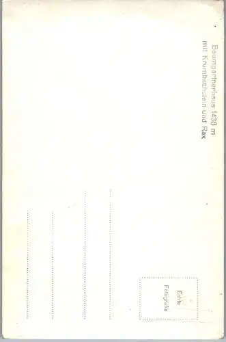 59965 - Niederösterreich - Puchberg , am Schneeberg , Baumgartnerhaus mit Krumbachstein und Rax - nicht gelaufen