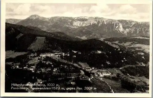 59973 - Niederösterreich - Semmering , Panorama vom Sonnwendstein gegen Rax - gelaufen