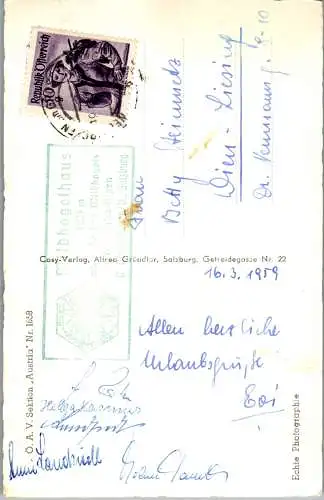 59981 - Salzburg - Neukirchen am Großvenediger , Wildkogelhaus gegen Venedigergruppe - gelaufen 1959