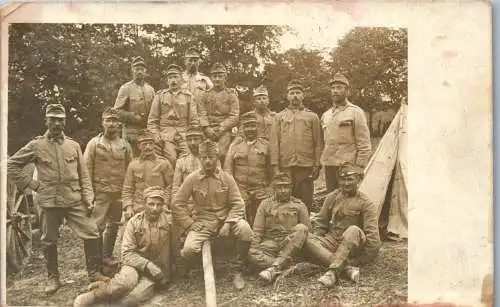 59987 - Militaria - Aufnahme , Soldaten WK I , Regiment , Feldpost - gelaufen 1915