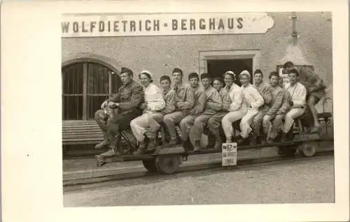 60001 - Aufnahme - Personen , Salzbergwerk Dürrnberg , Wolfdietrich Berghaus - nicht gelaufen