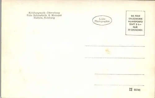 60001 - Aufnahme - Personen , Salzbergwerk Dürrnberg , Wolfdietrich Berghaus - nicht gelaufen