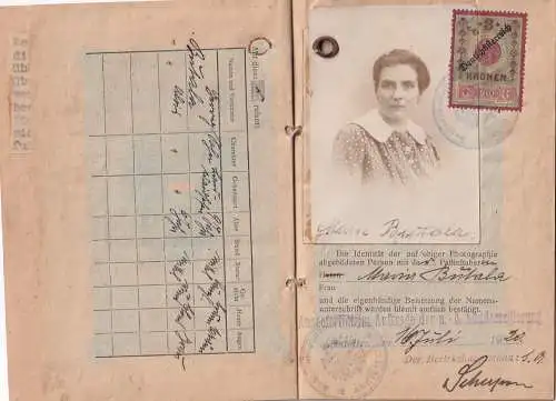 60010 - Österreich - Reisepass , Passport Austria , Amstetten -  1920