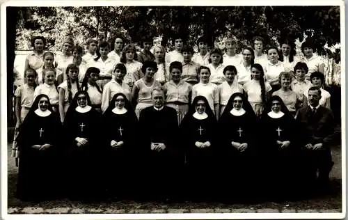 60022 - Aufnahme - Gleiß Sonntagberg , Gruppe Mädchen , Frauen , Ordensschwestern - nicht gelaufen 1959