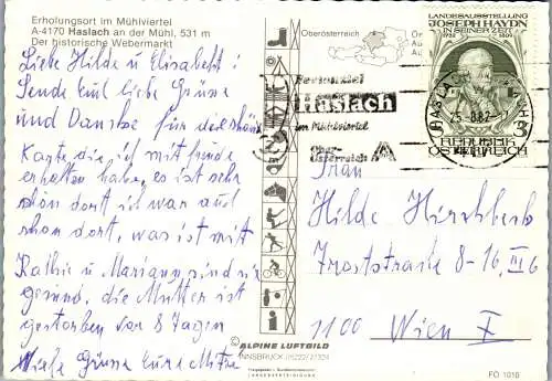 60058 - Oberösterreich - Haslach , an der Mühl , Bürgergarde , Mühlviertel - gelaufen 1982