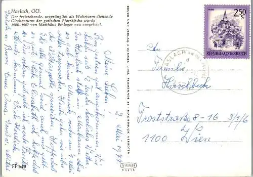 60059 - Oberösterreich - Haslach , an der Mühl , Mehrbildkarte - gelaufen 1977