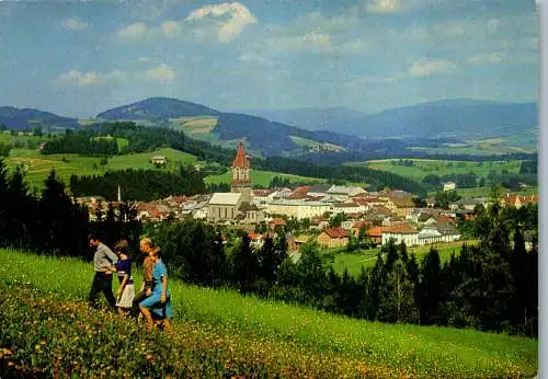 60060 - Oberösterreich - Haslach , an der Mühl , Panorama - gelaufen