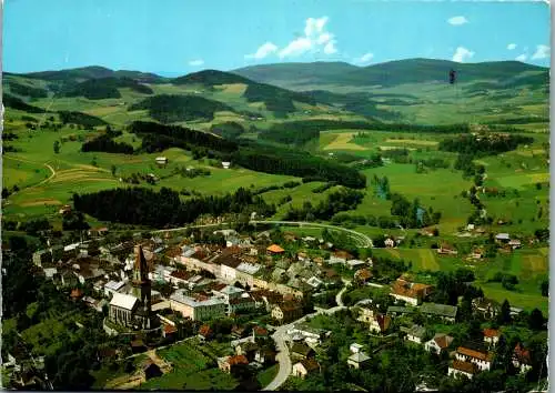 60062 - Oberösterreich - Haslach , an der Mühl , Panorama , l. beschädigt - gelaufen 1971