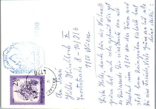 60069 - Oberösterreich - Haslach , an der Mühl , Heimatverein Haslach , Ansicht um 1800 - gelaufen
