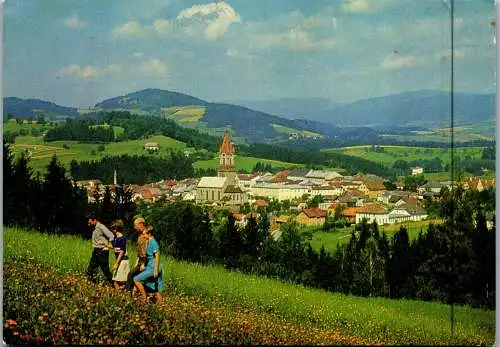 60082 - Oberösterreich - Haslach , an der Mühl , Panorama - gelaufen 1970