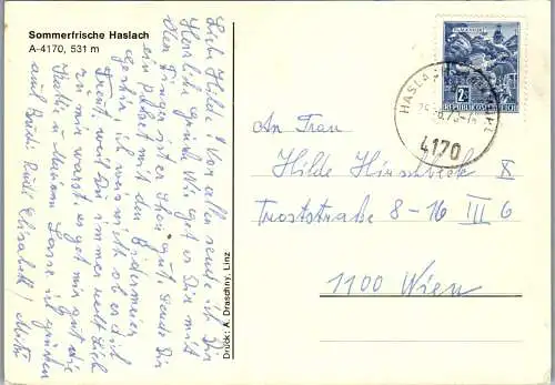 60082 - Oberösterreich - Haslach , an der Mühl , Panorama - gelaufen 1970