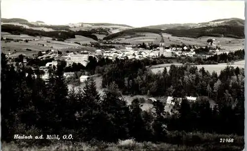 60087 - Oberösterreich - Haslach , an der Mühl , Panorama - gelaufen