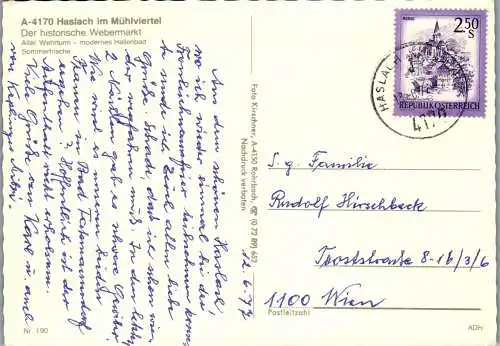 60088 - Oberösterreich - Haslach , an der Mühl , Mehrbildkarte - gelaufen 1977