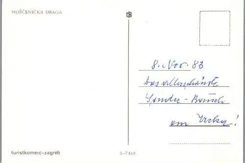 60157 - Kroatien - Moscenicka Draga , Strand , Beach , Mehrbildkarte - nicht gelaufen 1983