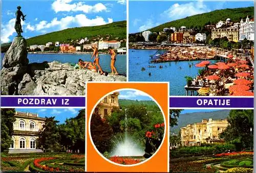 60159 - Kroatien - Opatija , Mehrbildkarte - nicht gelaufen 1983