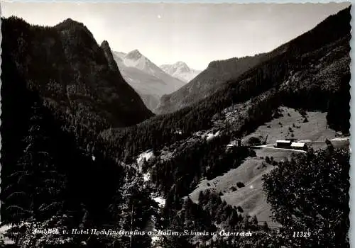 60175 - Tirol - Hochfinstermünz , Ausblick v. Hotel Hochfinstermünz auf Italien , Schweiz , Österreich  1968