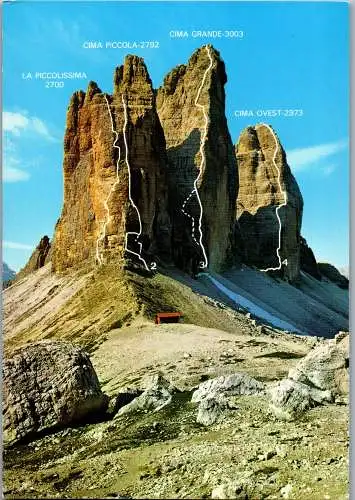 60210 - Italien - Dolomiten , Tre Cime di Lavaredo , Klettertouren , La Piccolissima , Cima Grande , Cima Ovest