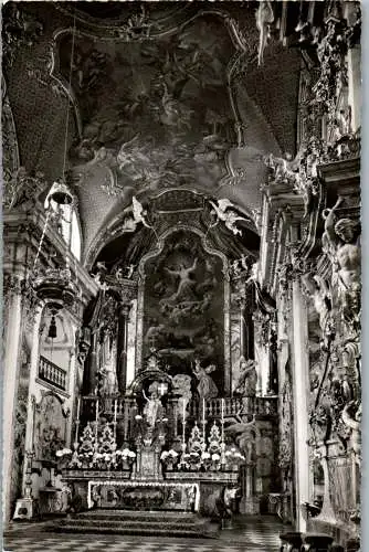 60215 - Schweiz - Einsiedeln , Klosterkirche , Hochaltar - gelaufen 1957