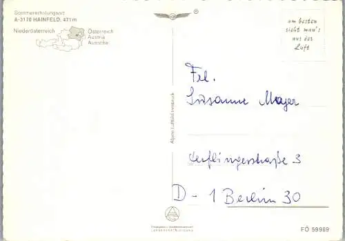 60234 - Niederösterreich - Hainfeld , Panorama - nicht gelaufen