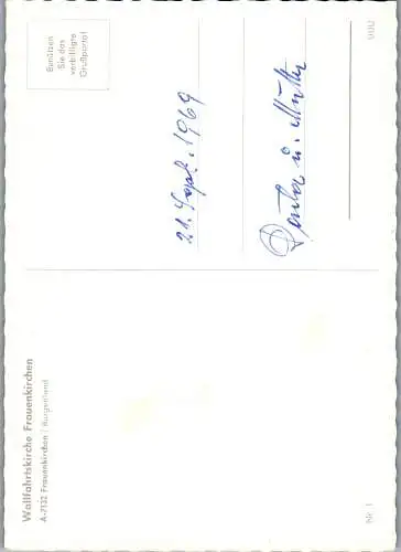 60256 - Burgenland - Frauenkirchen , Wallfahrtskirche - nicht gelaufen 1969