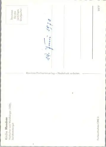 60286 - Oberösterreich - Mondsee , Kirche , Hochaltar - nicht gelaufen 1970