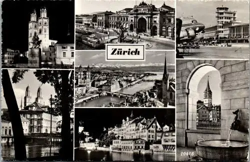 60293 - Schweiz - Zürich , Mehrbildkarte - gelaufen 1959