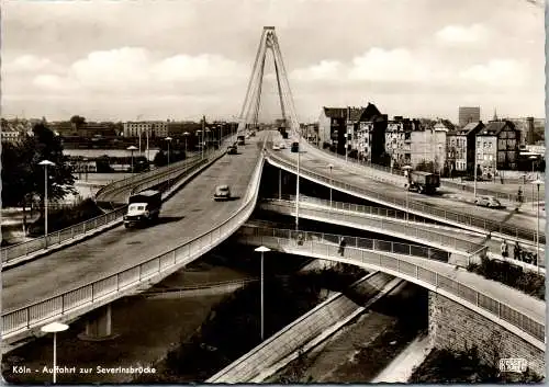 60311 - Deutschland - Köln , Auffahrt zur Severinsbrücke - nicht gelaufen 1962