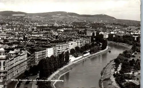 60323 - Wien - Wien , Donaukanal mit Kahlenberg und Leopoldsberg - nicht gelaufen