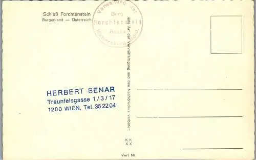 60341 - Burgenland - Forchtenstein , Schloß Burg Forchtenstein - nicht gelaufen