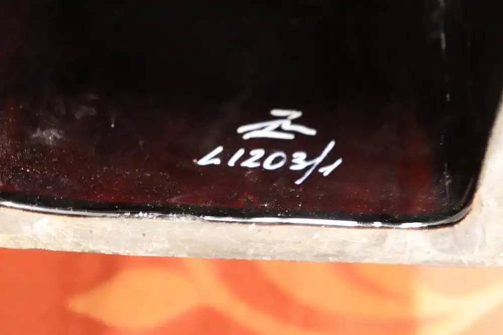 Braune Vintage Ananas Keramik Tischlampe, 1970er 6