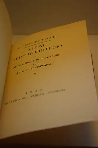 Baudelaire, Charles: Kleine Gedichte in Prosa. Mit 6 Originalkupferstichen v.  Eddy Smith [signiert]. 