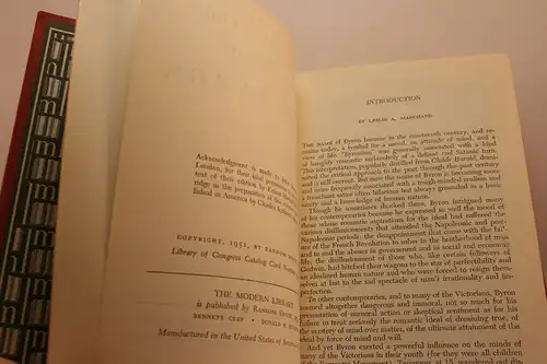 Marchand, Leslie A., [ed.]: The Selected Poetry of Lord Byron. 
