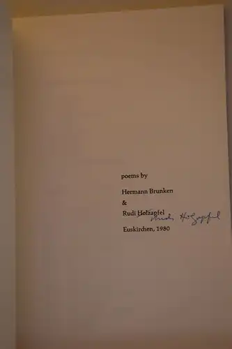Brunken, Hermann; Holzapfel, Rudi: Repeat after Me. Poems. 
