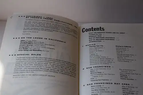 On the Loose in California.- With Las Vegas and the Grand Canyon. 1993. [Berkeley Guides: The Budget Traveler's Handbook]. 