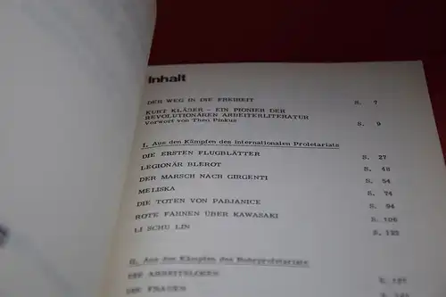 Kurt Kläber: Barrikaden an der Ruhr. Erzählungen. Mit ei. biographischen Notiz v. Theo Pinkus. 