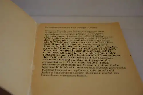 Zeno Zimmerling: Ernst Thälmann. Leben und Kampf. Ein Dokumentarbericht. 