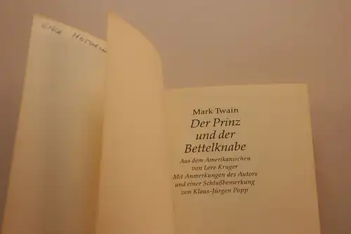 Twain, Mark: Der Prinz und der Bettelknabe. 