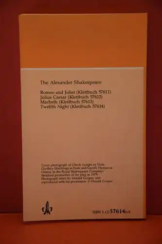 William Shakespeare: Twelfth Night. [The Alexander Shakespeare; Klettbuch 57614]. 