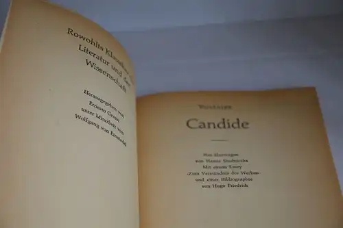 Voltaire: Candide. [Rowohlts Klassiker Nr. 8]. 