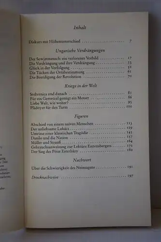 István Eörsi: Der rätselhafte Charme der Freiheit. Versuche über das Neinsagen. 